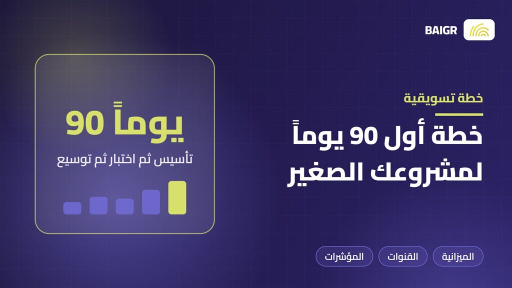 نموذج خطة تسويقية لمشروع صغير مقسمة على 90 يوماً